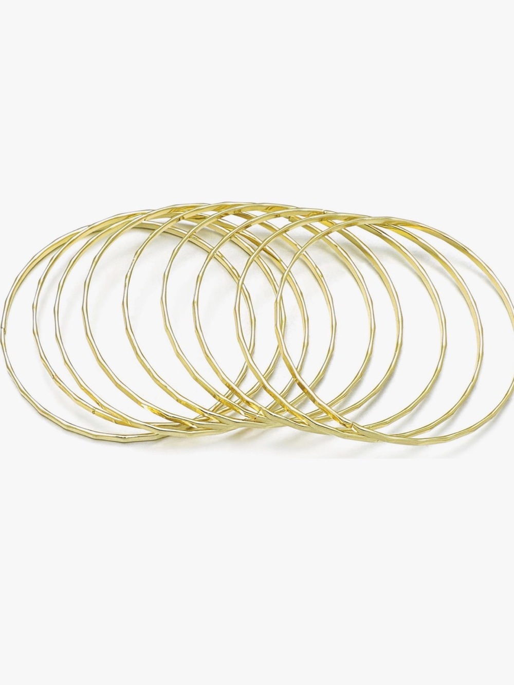 Gold Twisted Stackable Bangle Bracelet Set for Women